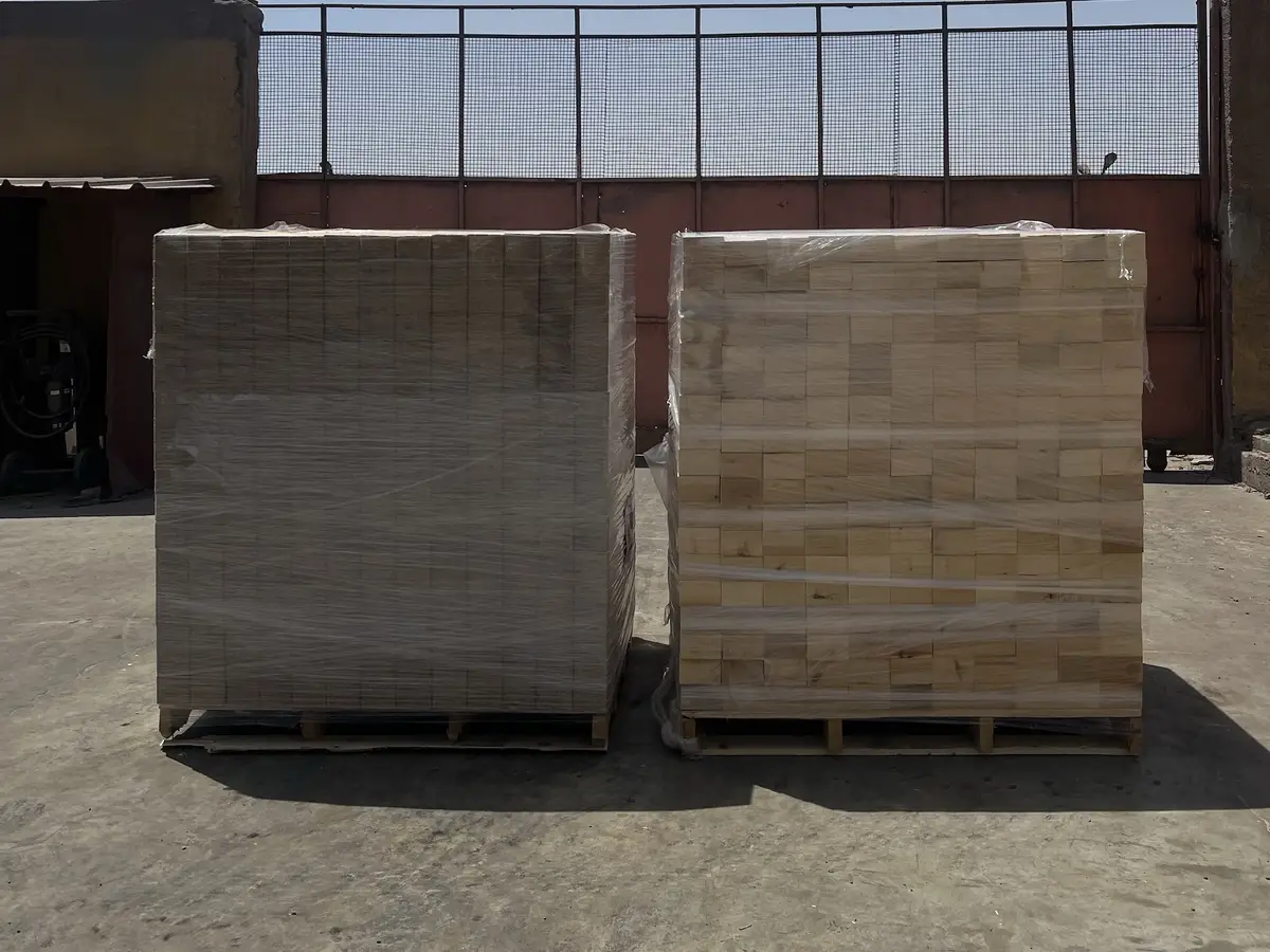 blocks and stringers Compressed Wood produced by EL-Saady Company Suez